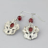 Vintage cognac Baltic amber and sterling silver earrings.  ervs912