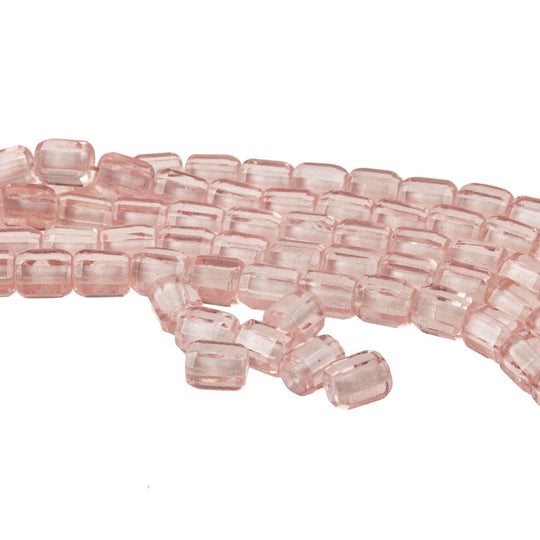 Vintage Czech faceted cylinders 7x5mm strand of 25. b11-pp-0986