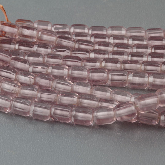 Vintage Czech faceted cylinders 7x5mm strand of 25. b11-pp-0989