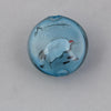 Reverse Painted Hollow Glass Bead, blue with bird. 30mm. Pkg 1. B10-0008D