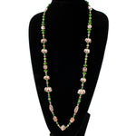 Art Deco Egypian Revival style 1920s Neiger Brother's bead necklace 36 inches. nlbd2211