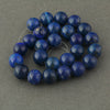 Vintage natural lapis lazuli 8mm rounds. 8" inch strand. 26 beads. b4-lap307