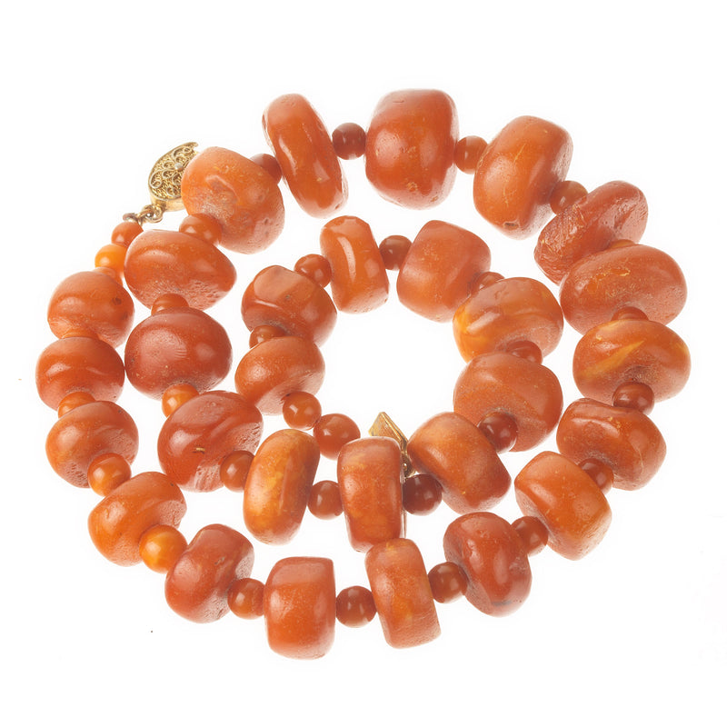 Baltic Amber Necklace, butterscotch disks,  graduated. 23 inches. j-nlbd2184