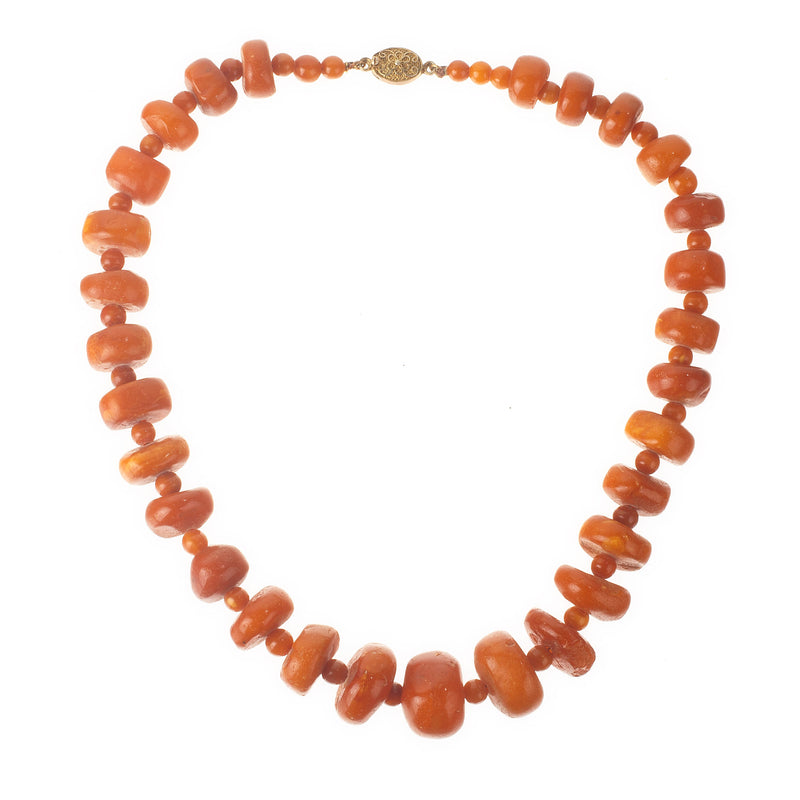 Baltic Amber Necklace, butterscotch disks,  graduated. 23 inches. j-nlbd2184