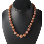 Vintage Carnelian agate bead necklace. j-nlbd2185