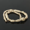 Cream colored Necklace, carved and smooth celluloid beads.1930s-40s j-nlbd2196