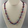 Vintage cloisonne and antique beads necklace.  24 inches.  nlbd2249