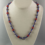 Vintage cloisonne and antique beads necklace.  24 inches.  nlbd2249