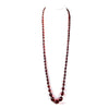 Art Deco knotted and graduated faceted oval cherry amber Bakelite bead strand