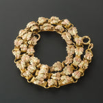 Victorian Maple Leaf Chain Gold Necklace, 10 kt., 19' long . j-nlch185