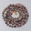 Necklace of vintage faceted natural tourmaline beads. Vermeil clasp. 21.5". j-nlgm007