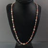 1980s vintage angelskin precious coral and freshwater pearl necklace. 24 inches. nlja920)