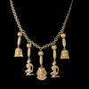 Egyptian Revival brass necklace. j-nlvn874