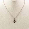 Vintage Czechoslovakia Bohemian two tiered  garnet pendant necklace