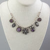 Southwestern Amethyst and sterling silver concho necklace. nlvs751