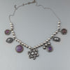 Southwestern Amethyst and sterling silver concho necklace. nlvs751