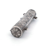 Ottoman silver chased niello Islamic prayer box amulet or pendant. pdet822cs