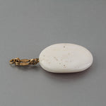 Antique pendant of fine pink and white coral. Etched monogram 'S".  PDJA769