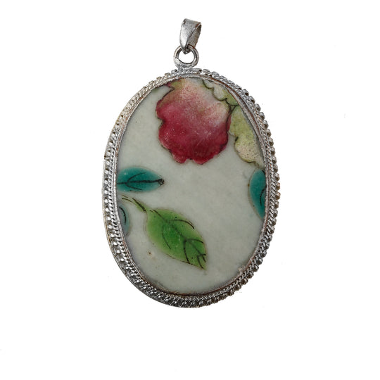 Antique Chinese porcelain shard pendant genuine Qing Dynasty. pdor432-35