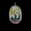 Antique Chinese porcelain shard pendant genuine Qing Dynasty. pdor432-17