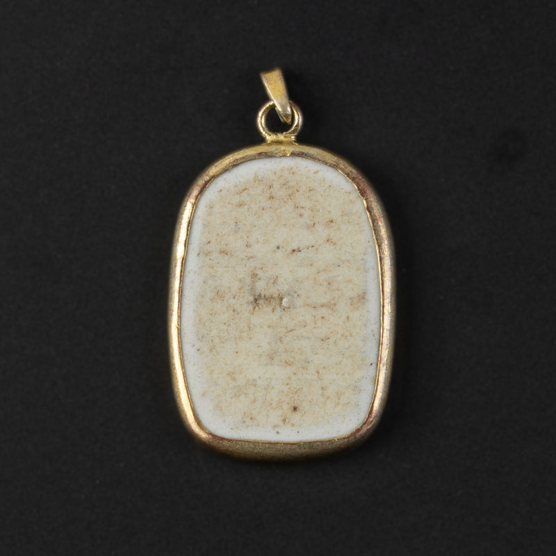 Antique Chinese porcelain shard pendant genuine Qing Dynasty. pdor432-19