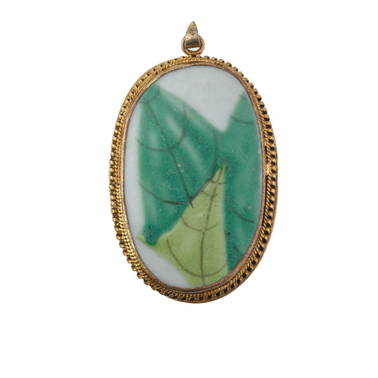 Antique Chinese porcelain shard pendant genuine Qing Dynasty. pdor432-22