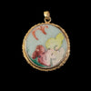 Antique Chinese porcelain shard pendant genuine Qing Dynasty. pdor432-29