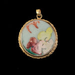 Antique Chinese porcelain shard pendant genuine Qing Dynasty. pdor432-29