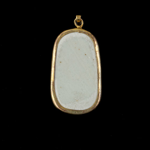 Antique Chinese porcelain shard pendant genuine Qing Dynasty. pdor432-33