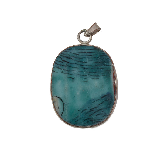 Antique Chinese porcelain shard pendant genuine Qing Dynasty. pdor432-34