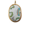 Antique Chinese porcelain shard pendant genuine Qing Dynasty. pdor432-26