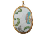 Antique Chinese porcelain shard pendant genuine Qing Dynasty. pdor432-26