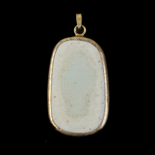 Antique Chinese porcelain shard pendant genuine Qing Dynasty. pdor432-32