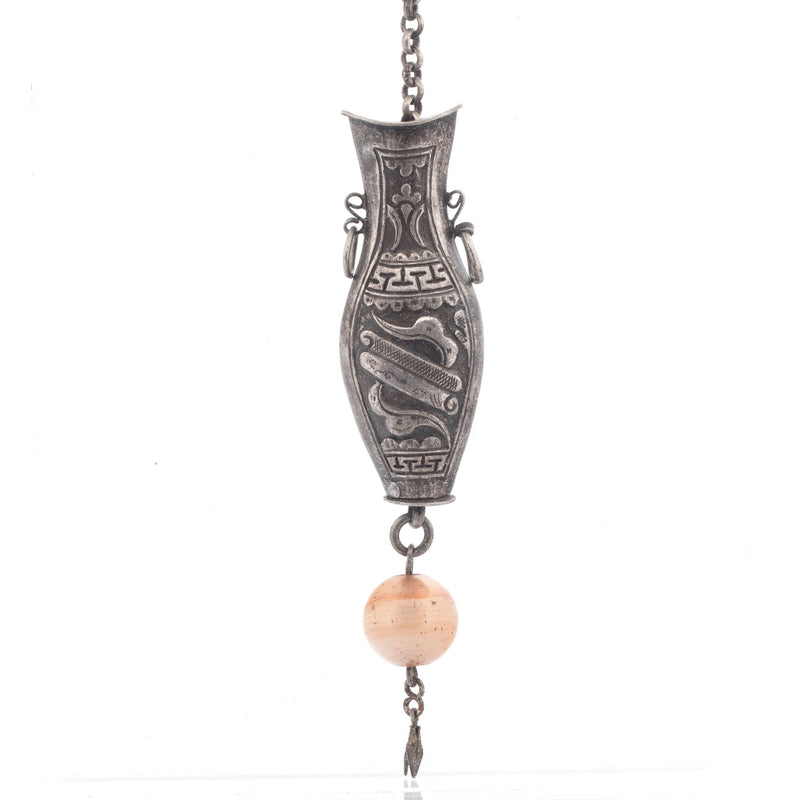 Chinese Qing Dynasty silver Needle Case