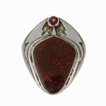 Poppy Jasper Brooch, Johnson & Diem, tourmaline, sterling silver. j-pnvs907cs