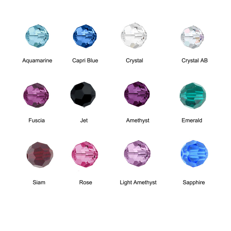 Vintage Swarovski 6mm round beads. Article 5000. Package of 12. b11-mi-2182
