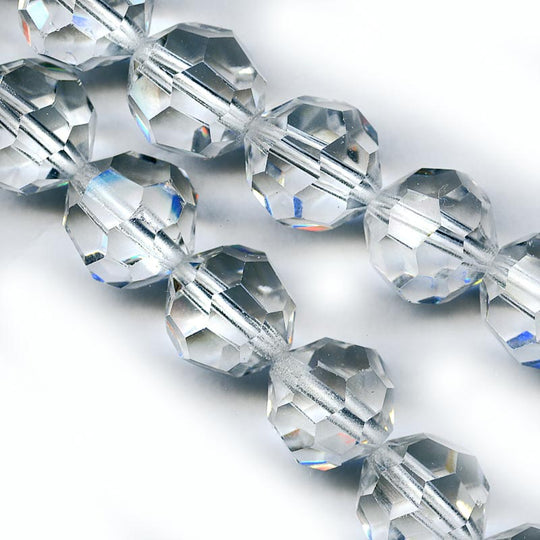 Vintage Czech tin cut 12mm crystals. Pkg. of 6. b11-cr-0525(e)