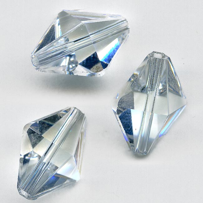 Vintage Swarovski® crystal diamond bicone art 5121. 15x12mm. Pkg of 1.