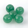 Vintage Japanese translucent mottled green wound glass beads 10mm. 8 pcs. b11-gr-2052