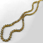 Graduated knotted strand gemstone-cut citrine luster glass bead strand.16 in. strand. 