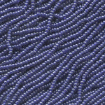 Vintage pearl opaque blue seed bead hank, 16/0, Czechoslovakia "Finest Brand" 45 gram hank.