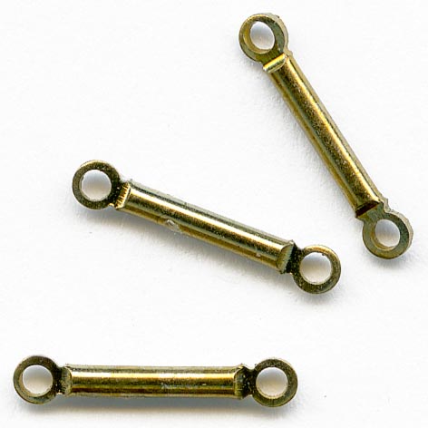 Vintage brass bar links. 14mm. Pkg of 25. 