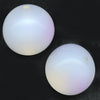 Vintage Japanese 16mm glowing opal glass round beads, pkg of 2.