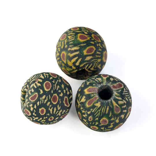 Ancient Jatim eye bead reproduction.16mm. Indonesia. Pkg 1. b1-2013