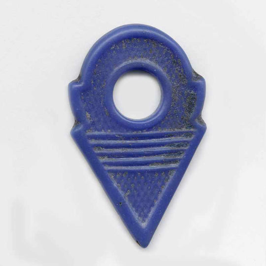 Antique French Glass Talhakimt pendant, early 1900s. 2 3/16" x 1 3/8".  b11-bl-1197