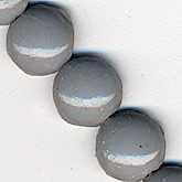 Antique dove grey domed nailhead glass beads. 9mm Pkg of 24. b11-bw-0808