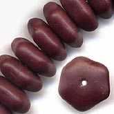 B11-BR-0634 Czech Chocolate Color Rondelle Octagons. 10mm. Pkg of 10