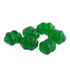 Vintage Emerald Green Translucent Glass Bead. West Germany. 10x8mm. Pkg of 6.Vintage Emerald Green Translucent Glass Bead. West Germany. 10x8mm. Pkg of 6.