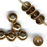 B9-0802 Brass beadcap. 4mm Pkg. of 20