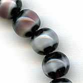 Contemporary black, white and brown chevrons. 6mm.Pkg of 20. b11-bw-0894